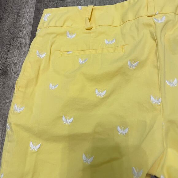 Talbots Petite Butterfly Chino Bermuda Shorts – Yellow, Size 6P - Picture 3 of 8